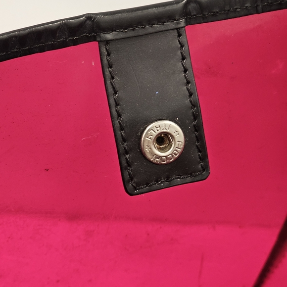 BURBERRY Nova Check Tote Bag Coated Canvas Vinyl Beige Red - Picture 10 of 16